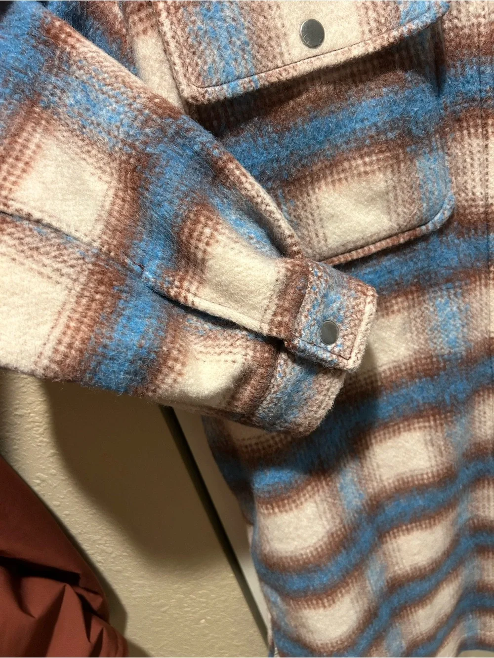 NWT Levi’s Selma Plaid Flannel Shacket Shirt Jacket Wool blend , Small